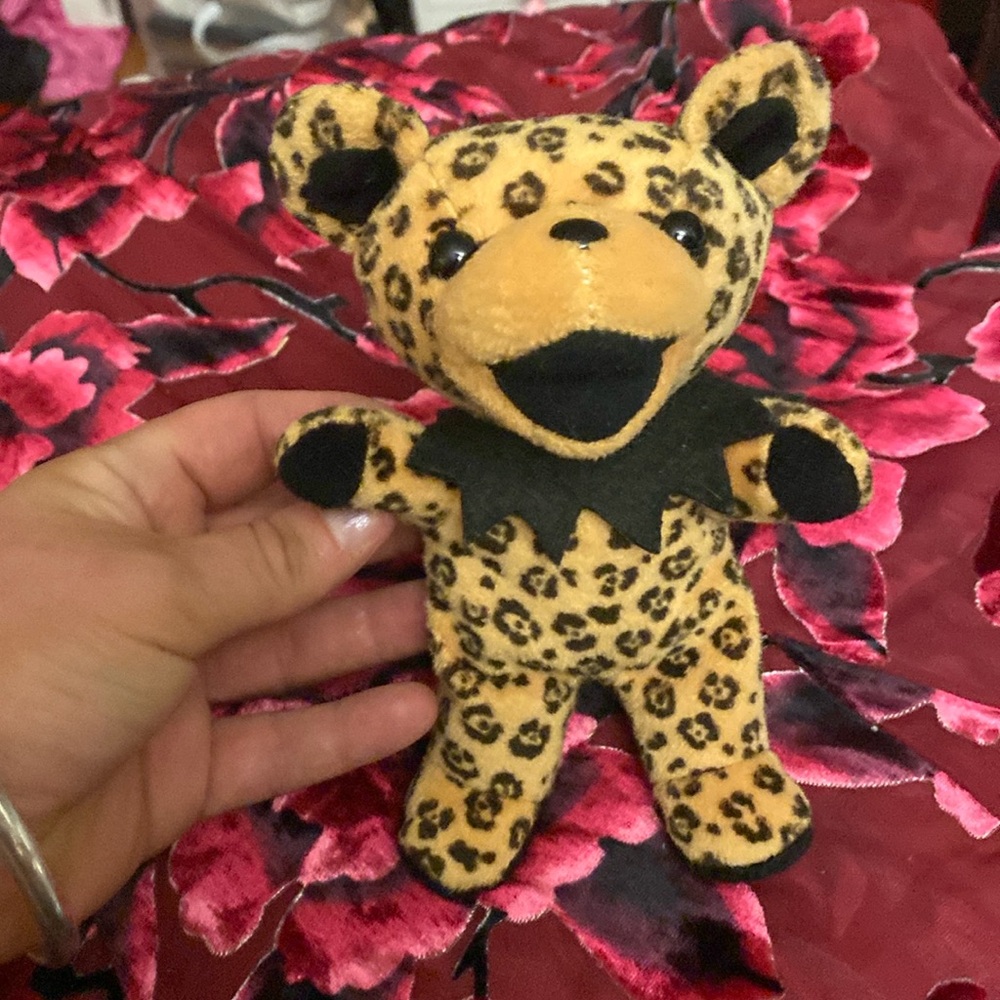 Grateful Dead Bear vintage 90’s stuffed leopard bear Jerry Garcia Steven Smith